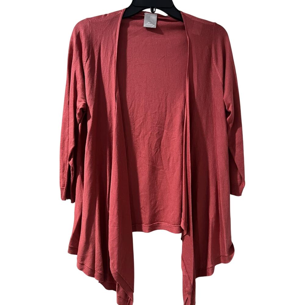 Poetry Women's Long Sleeve Open Front Silk Linen Casual Cardigan Size 10 A003390